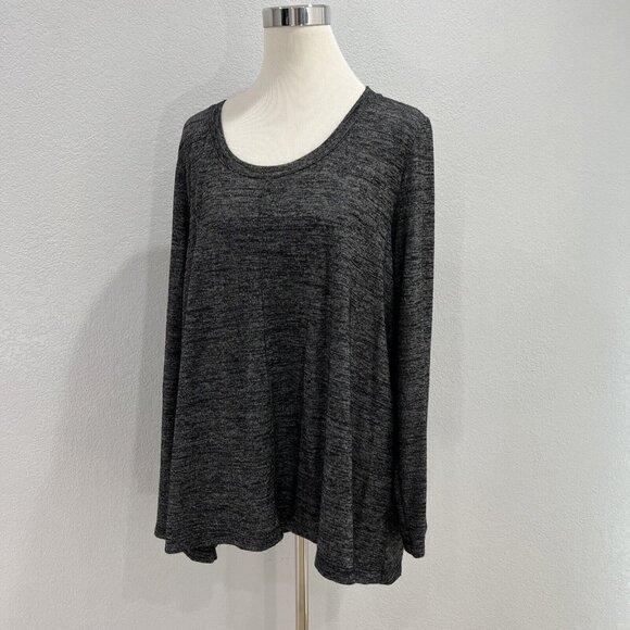 Jones New York Womans Sweater 2XL XXL Pullover Shirt knit Gray Tunic Long Sleeve - Picture 1 of 9